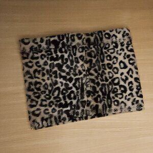 Animal Print Tan Black Animal Print Faux Fur Infinity Neck Warmer Scarf